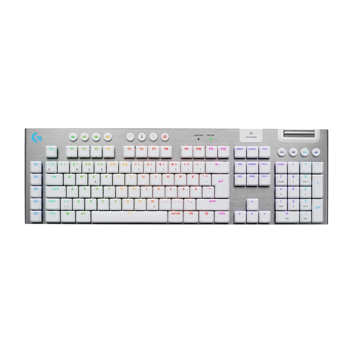 Logitech G915 X LIGHTSPEED trådløst gaming tastatur - GL Tactile, hvid billede 1