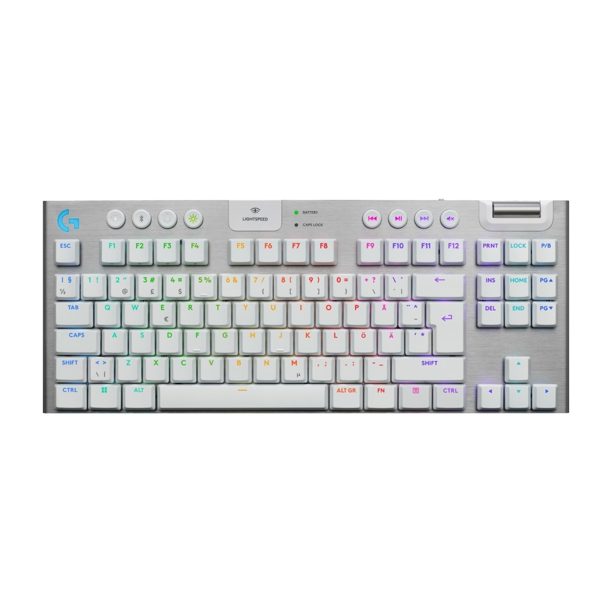 Logitech G915 X LIGHTSPEED TKL - Tactile - 80 % (TKL) - Gaming Tastatur - Uden Numpad - Nordisk - Hvid billede 1
