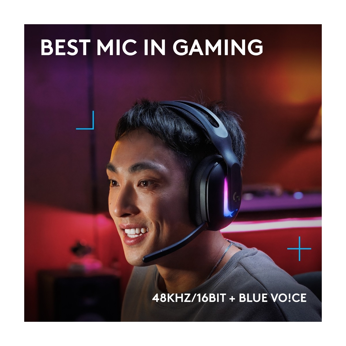 Logitech G522 Lightspeed trådløst gaming headset, sort billede 3
