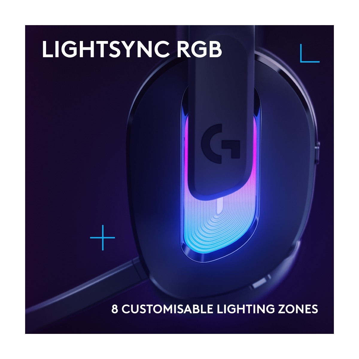 Logitech G522 Lightspeed trådløst gaming headset, sort billede 2