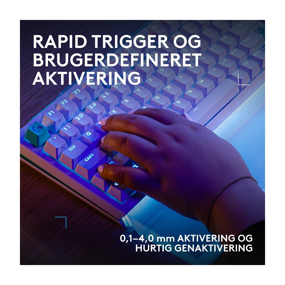 Logitech G512 X 75 gaming tastatur - Taktil, hvid billede 4