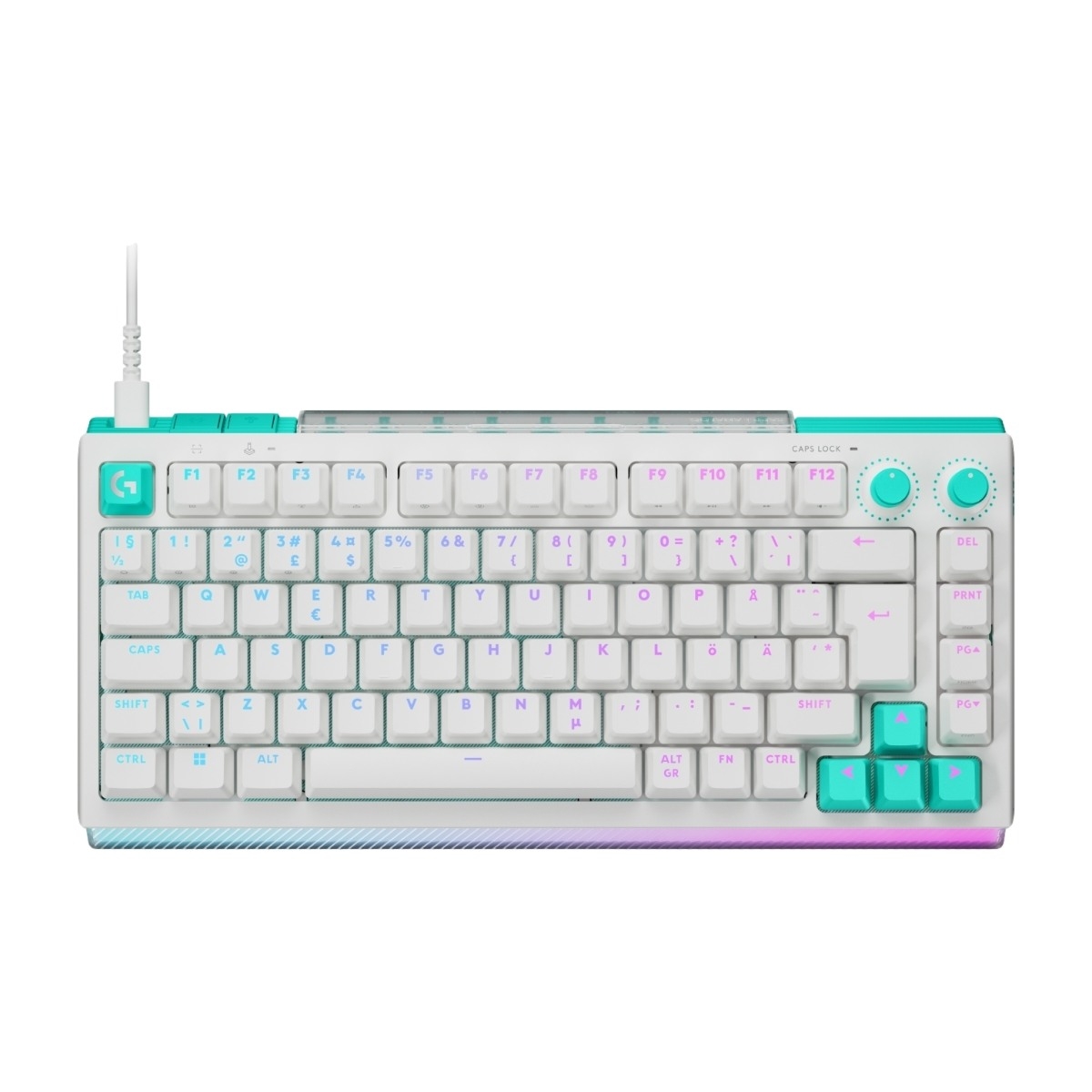 Logitech G512 X 75 gaming tastatur - Taktil, hvid billede 1
