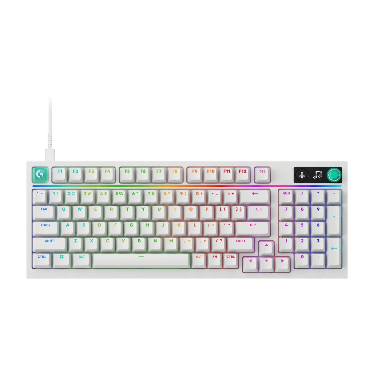 Logitech G316 X 98% gaming tastatur, hvid billede 1