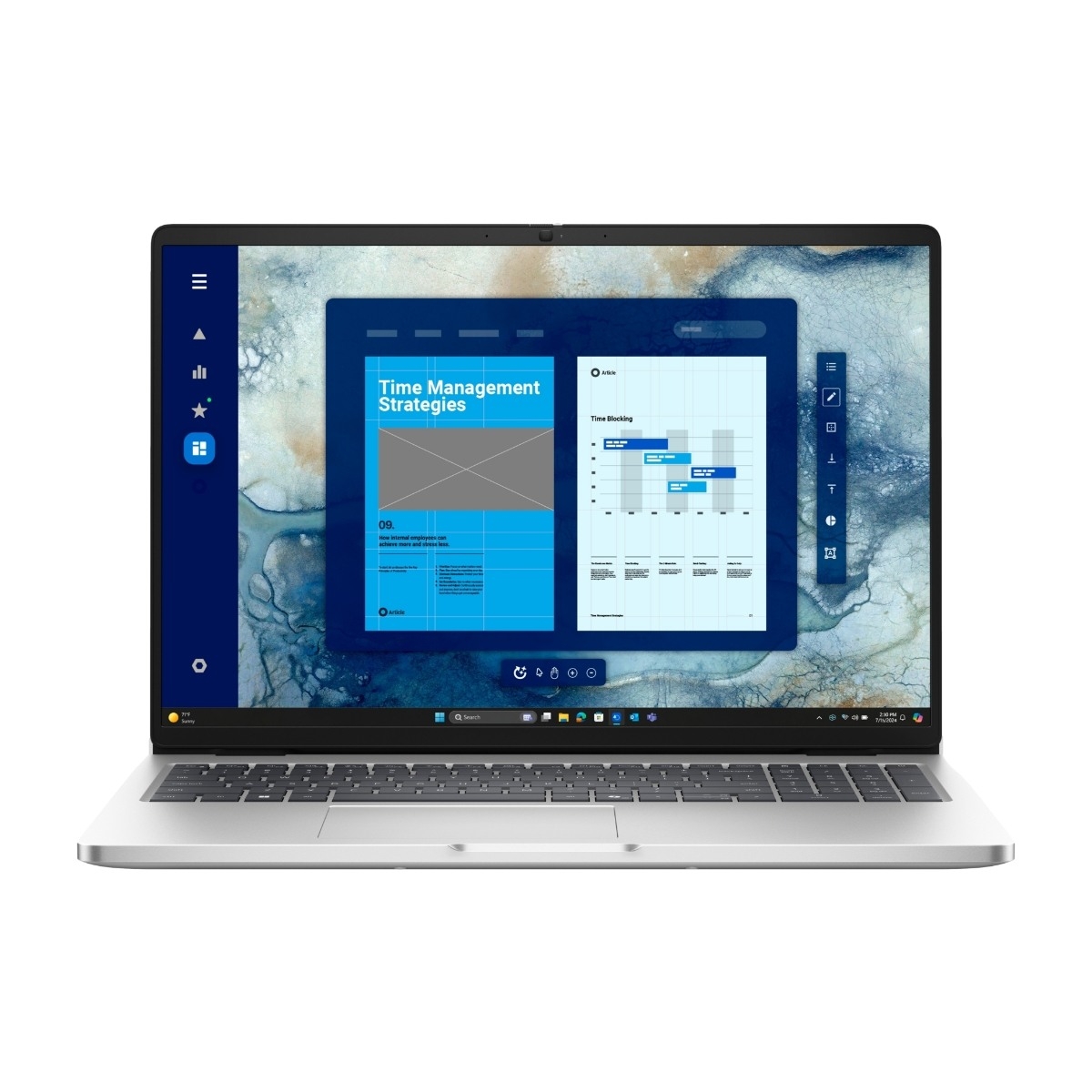 DELL Pro 16 PC16250 16" bærbar pc, platin billede 1