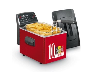 FRITEL TURBO SF 4153 - Fritureapparat - 3 liter - 2200 W - sort/rød/grå