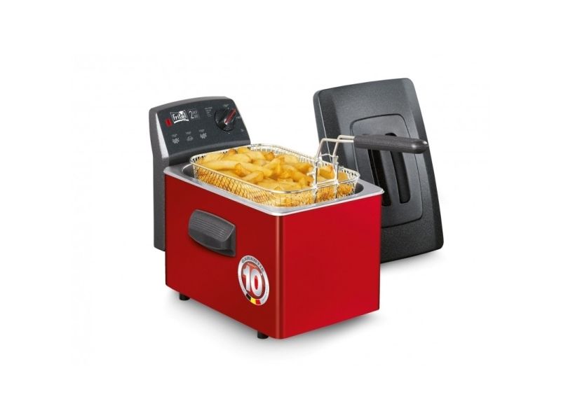 FRITEL TURBO SF 4153 - Fritureapparat - 3 liter - 2200 W - sort/rød/grå