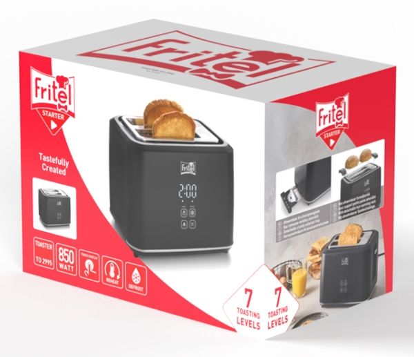 Fritel TO 2995, 2 skive(r), Sort, Syntetisk, Knapper, Berøring, LED, 850 W