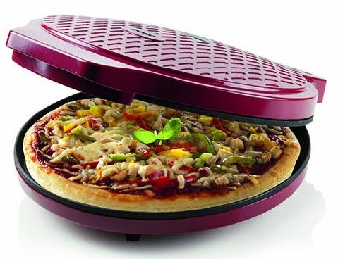 Domo DO9177PZ, 1 pizza(er), 30 cm, 12 min., Rød, 30 cm