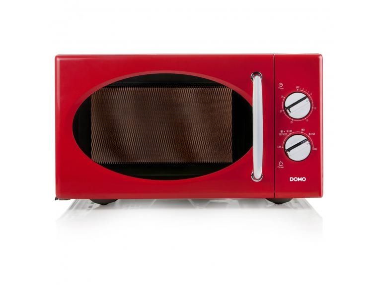Domo DO2925, Bordplade, Solo mikroovn, 25 L, 900 W, Dreje, Rød