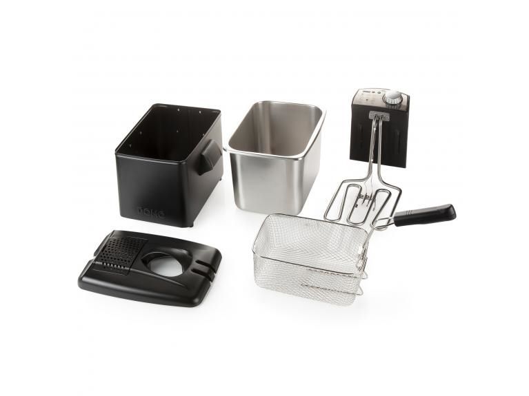 Domo DO1014FR, Varmluftsteger, 4,5 L, 140 °C, 190 °C, Enkelt, Sort