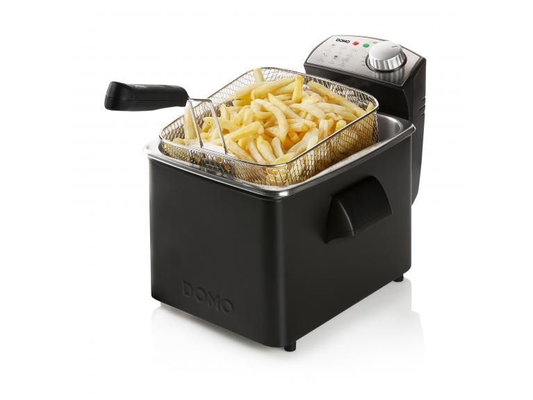 Domo DO1014FR, Varmluftsteger, 4,5 L, 140 °C, 190 °C, Enkelt, Sort