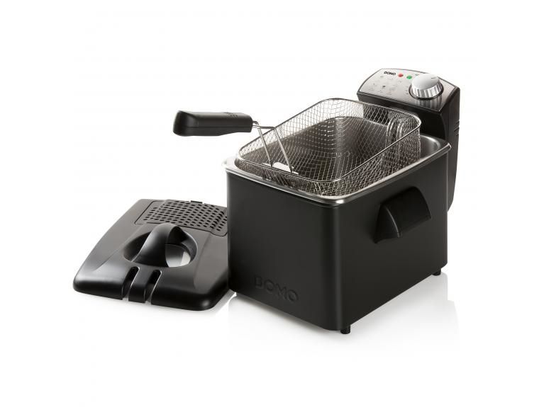 Domo DO1014FR, Varmluftsteger, 4,5 L, 140 °C, 190 °C, Enkelt, Sort