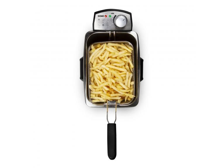 Domo DO1014FR, Varmluftsteger, 4,5 L, 140 °C, 190 °C, Enkelt, Sort