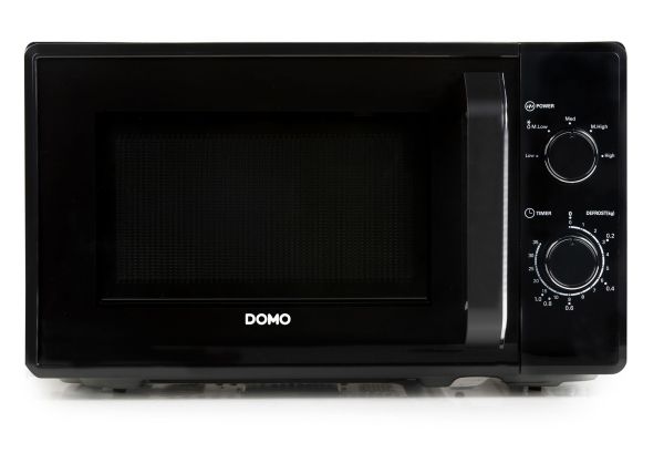 Domo DO2520, Bordplade, Solo mikroovn, 20 L, 800 W, Knapper, Dreje, Sort
