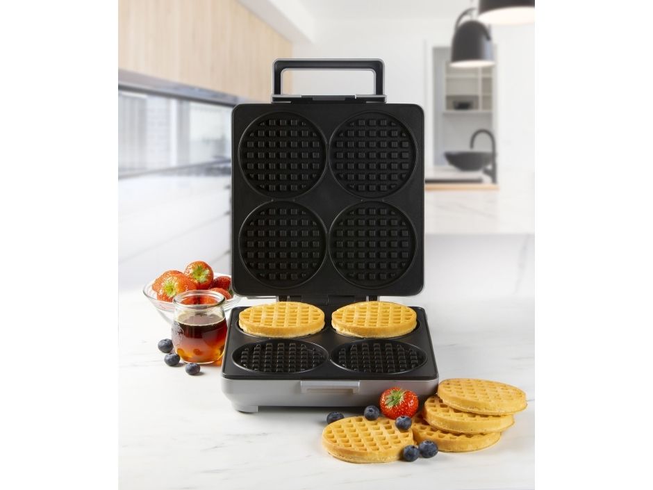 Domo DO9251W, 4 vaffel/vafler, Cirkel, Grå, 0,84 m, 1600 W, 220 - 240 V