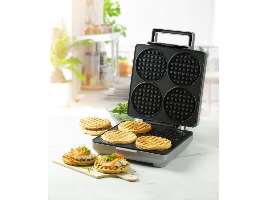 Domo DO9251W, 4 vaffel/vafler, Cirkel, Grå, 0,84 m, 1600 W, 220 - 240 V