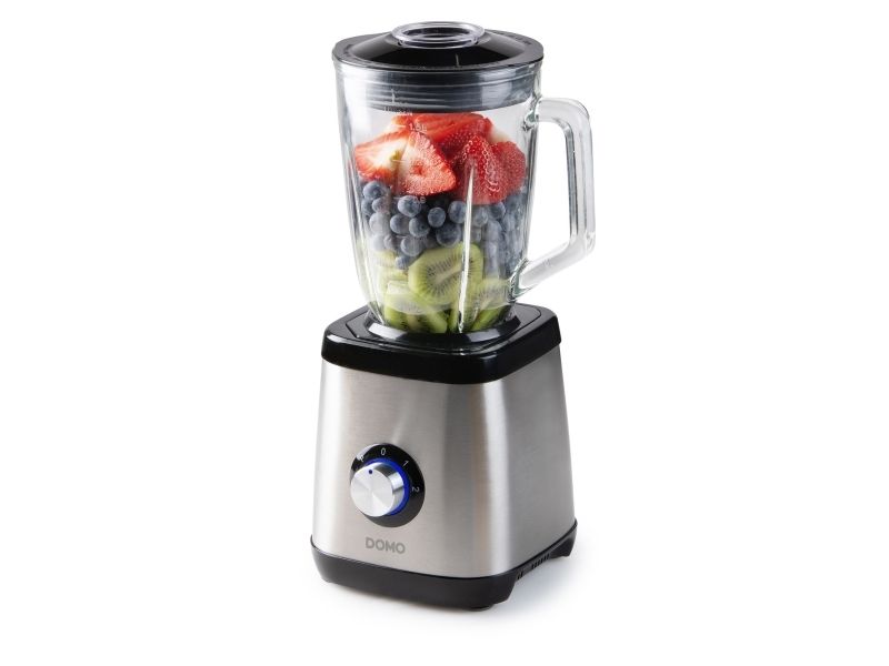 Domo DO1133BL, Blender til madlavning, Impulsfunktion, Knusning af is, 0,95 m, 1000 W, Rustfrit stål billede 2