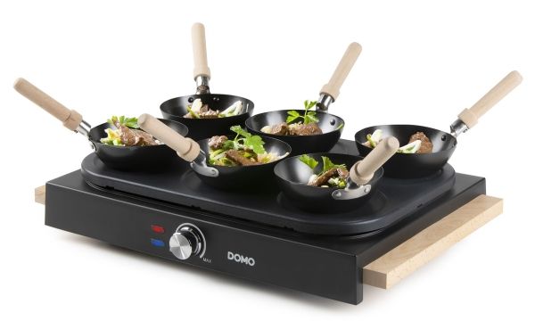 Domo DO8719W, 6 person(er), 6 zone(s), Sort, Træ, Rektangulær, Dreje, 1,05 m