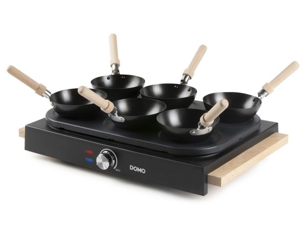 Domo DO8719W, 6 person(er), 6 zone(s), Sort, Træ, Rektangulær, Dreje, 1,05 m