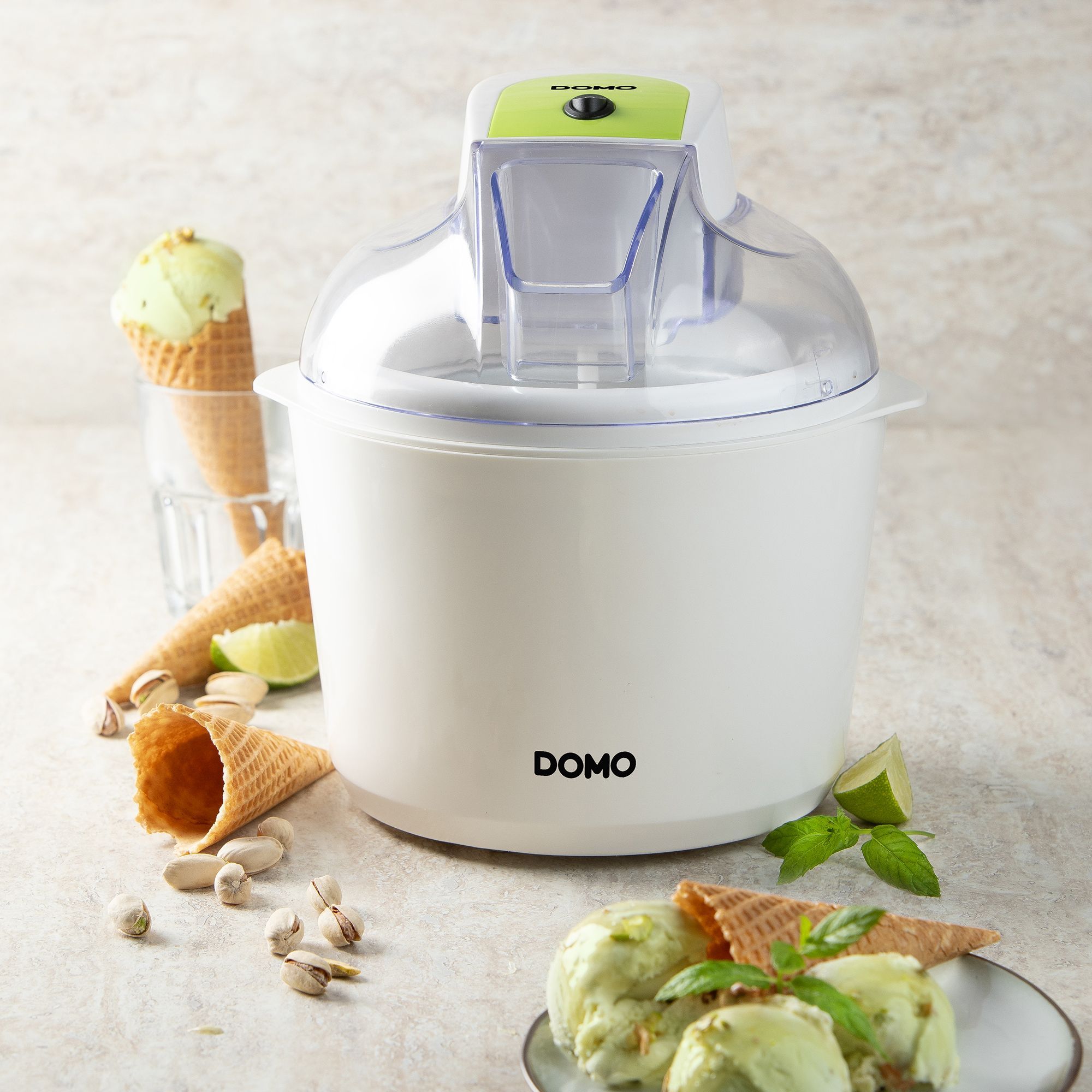 Domo DOMO DO9304I ismaskine 1,5 l, hvid billede 4