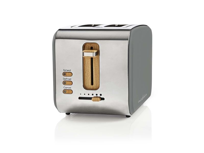 Nedis Brødrister KABT510EGY - toaster - grey