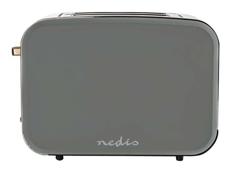 Nedis Brødrister KABT510EGY - toaster - grey