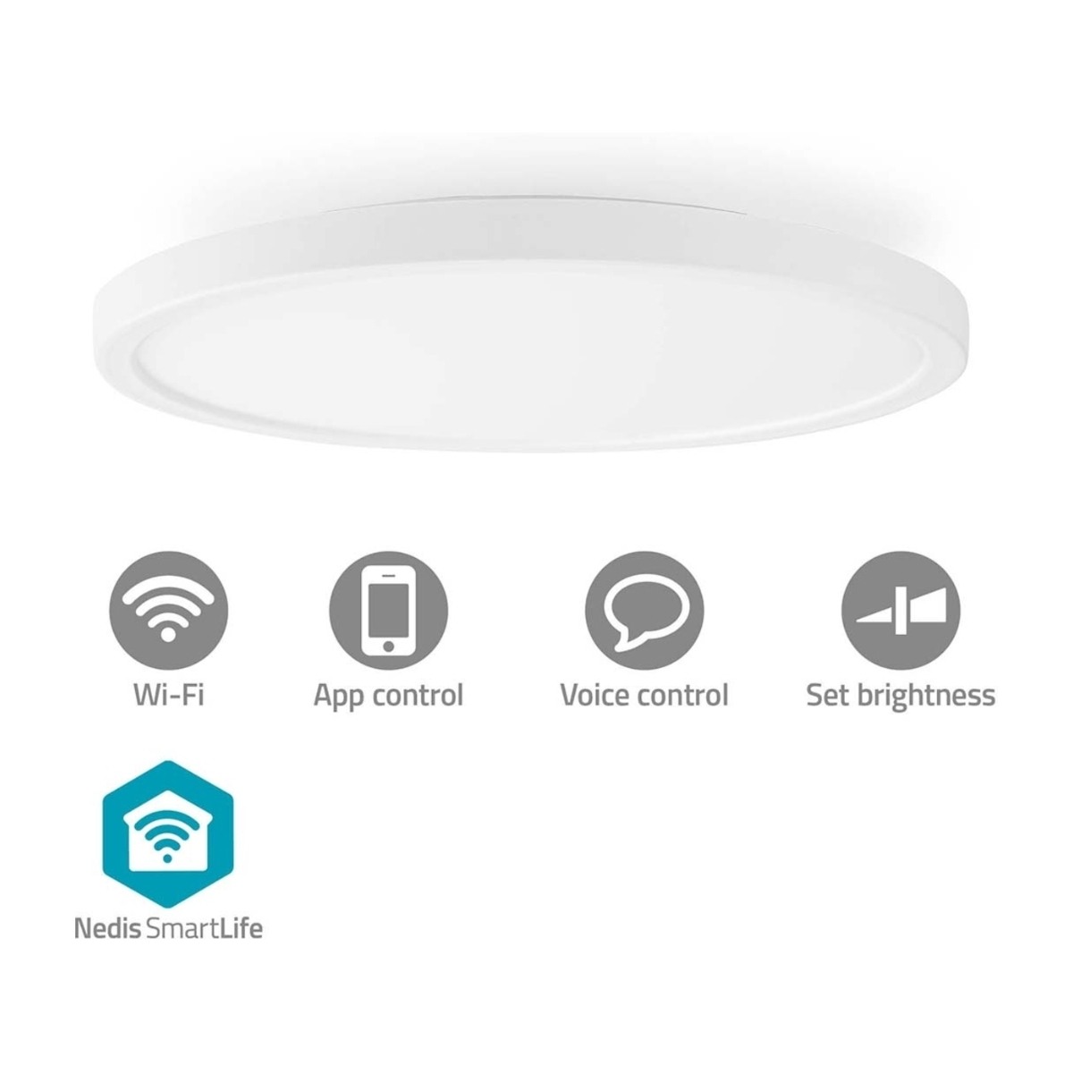 Nedis Smartlife loftslampe 29 cm WIFILAC31WT billede 2