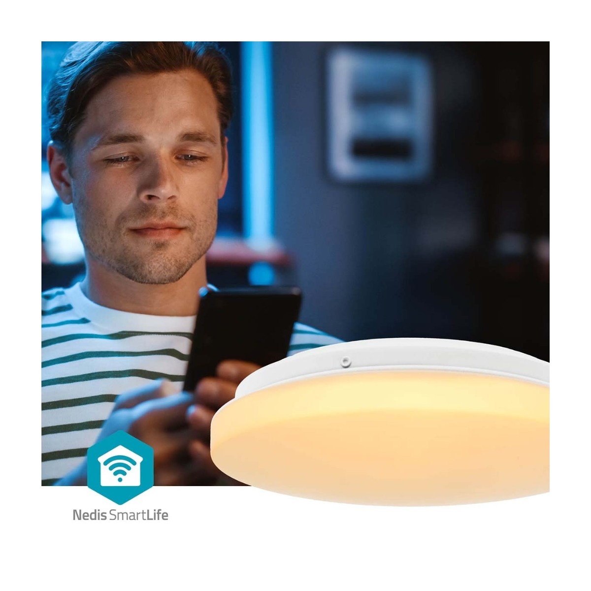 Nedis Smartlife loftslampe 26 cm WIFILAC35WT billede 3