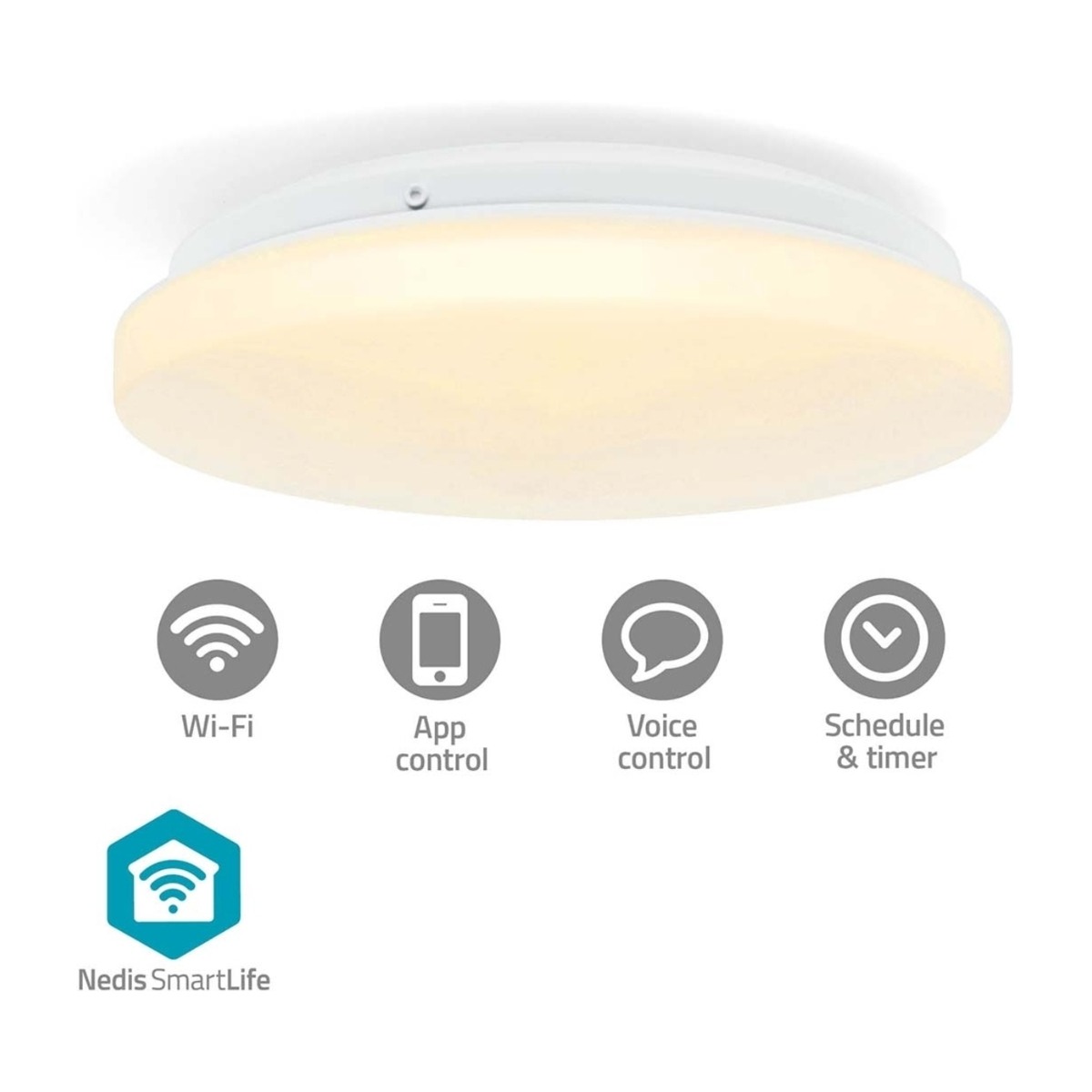 Nedis Smartlife loftslampe 26 cm WIFILAC35WT billede 2