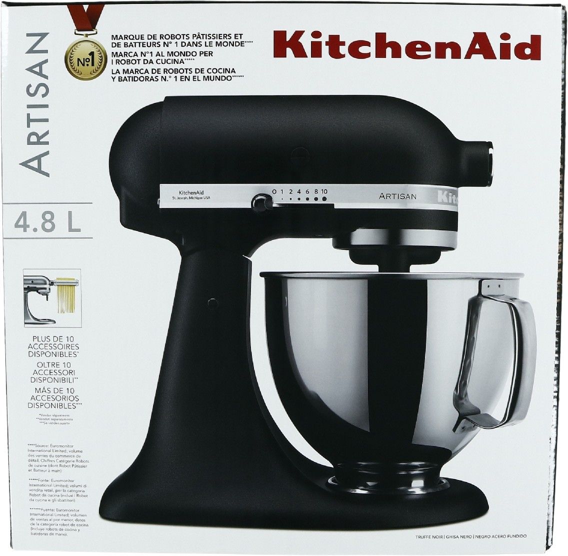 KitchenAid Køkkenmaskine 5KSM175PSEBK Artisan 4.8L - Sort