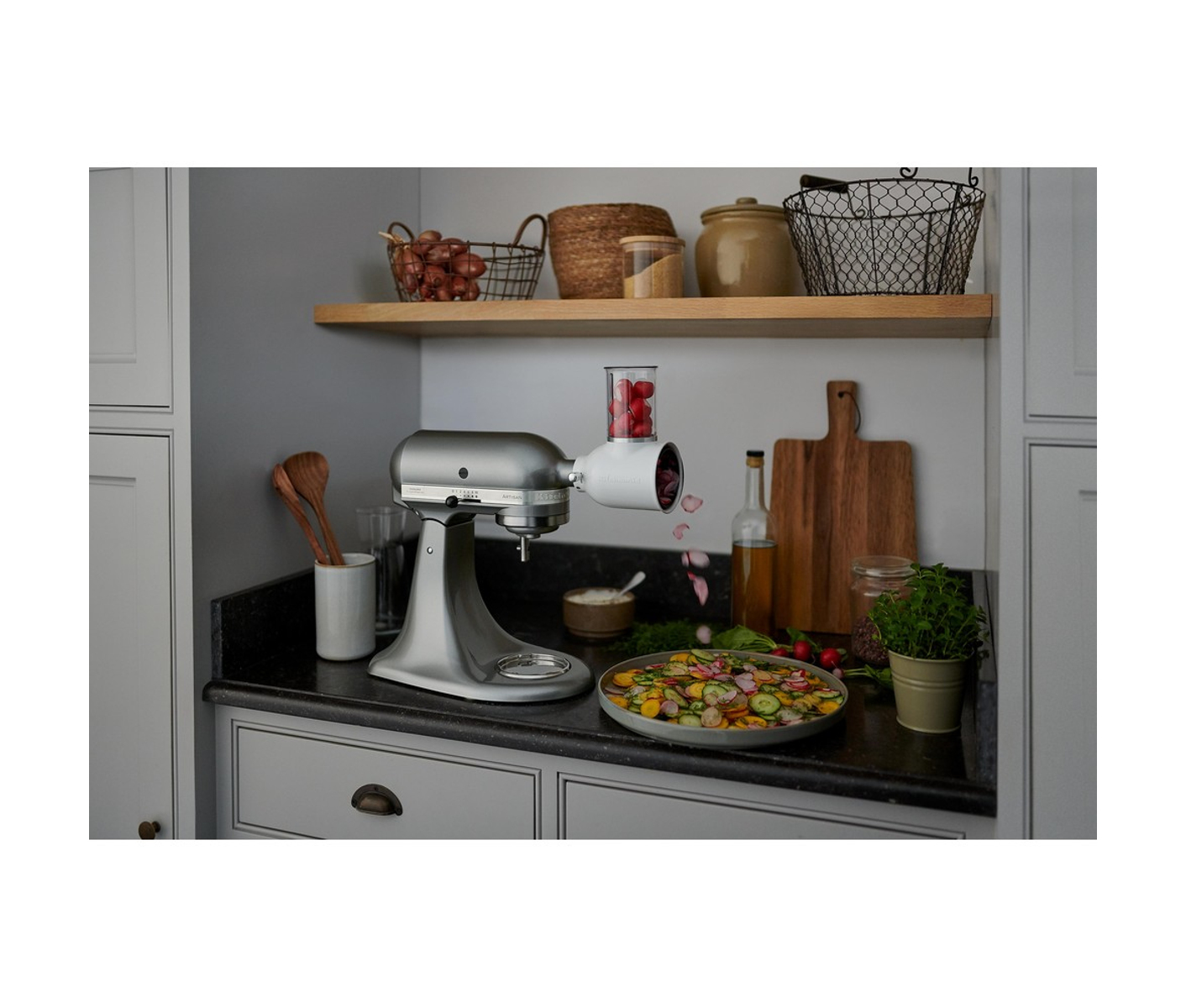Kitchenaid 5ksmvsa Råkostjern M. 3 Tromler Tilbehør Til Køkkenmaskine billede 3