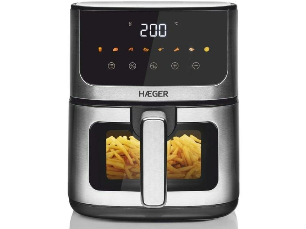 Haeger AF-D47.005A „Magic Window“ karšto oro gruzdintuvė 8in1, 4,7 l, 1400 W