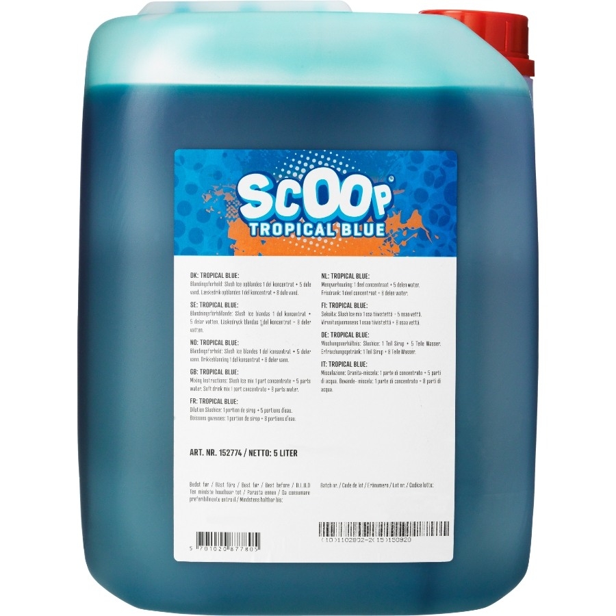 Scoop Tropical Blue slush koncentrat 5L billede 5