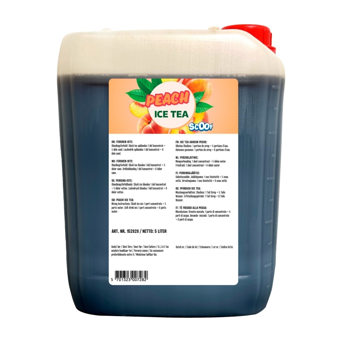 Scoop Peach Ice Tea slush koncentrat 5L billede 1