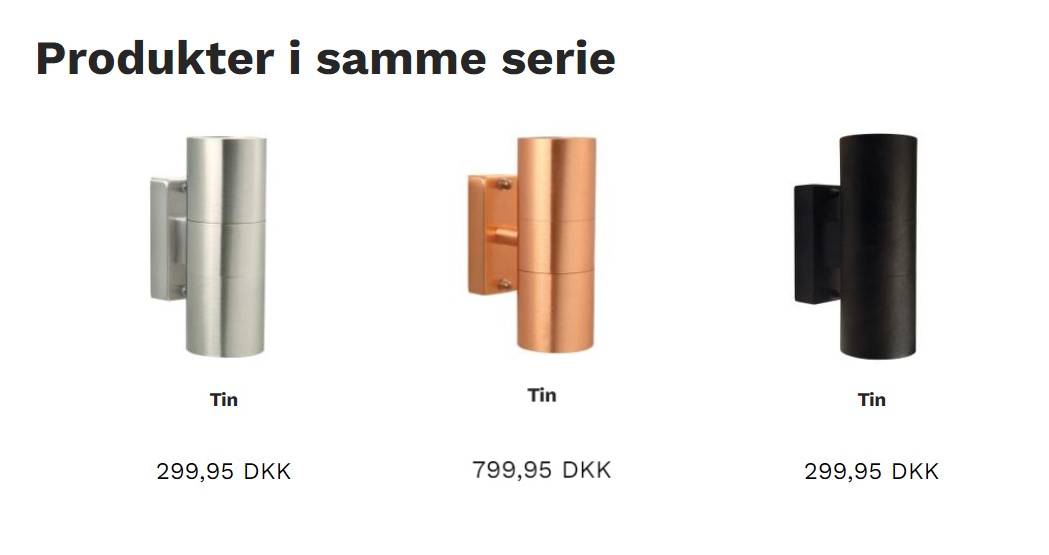 Tin Dobbelt 2xGU10 Væglampe, Kobber - Nordlux billede 3
