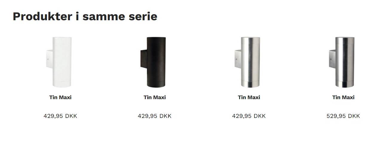 Tin Maxi Dobbelt Væglampe 2xGU10, Hvid - Nordlux billede 2