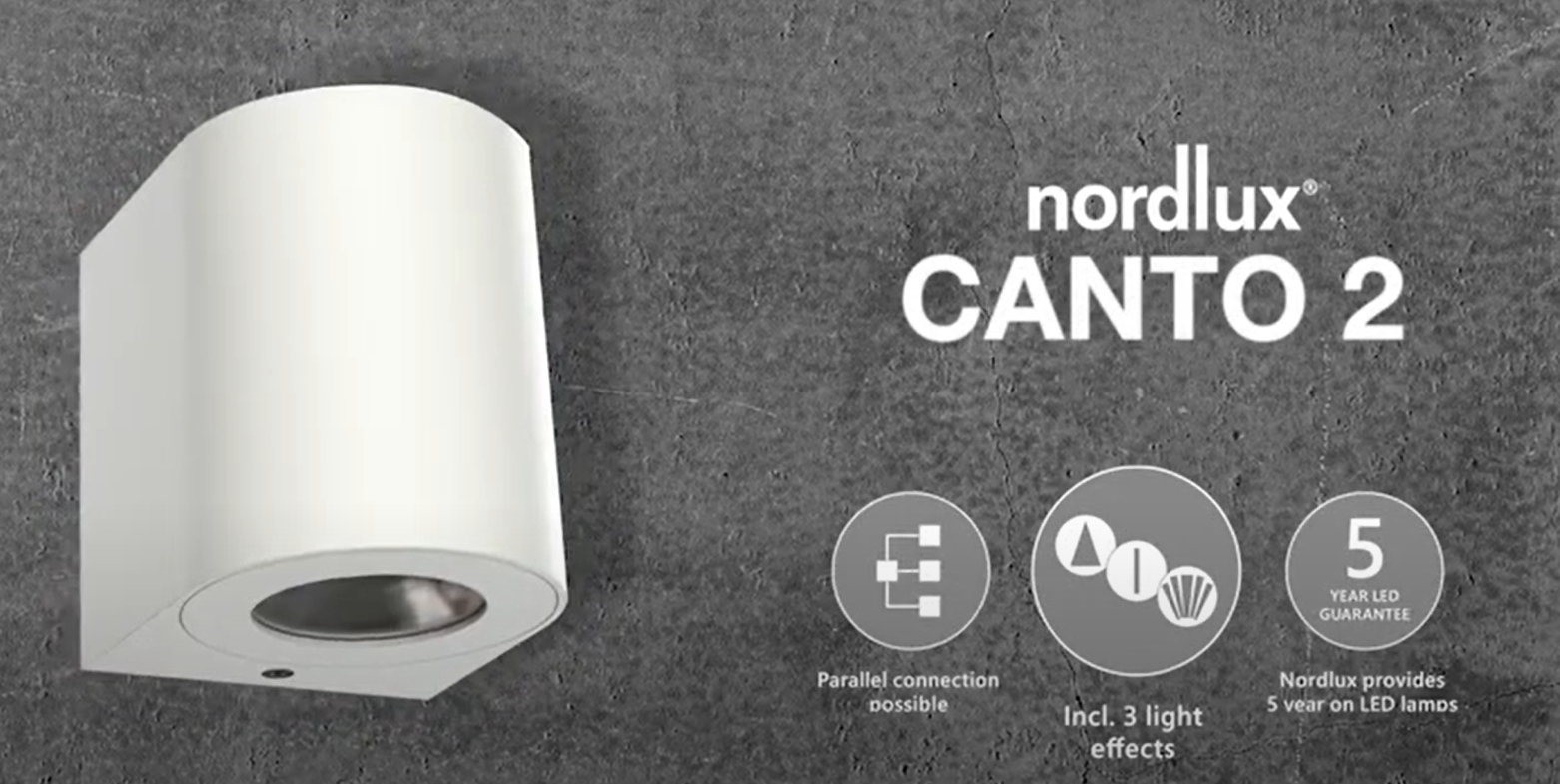 Nordlux - Canto 2 Væglampe, Hvid billede 4