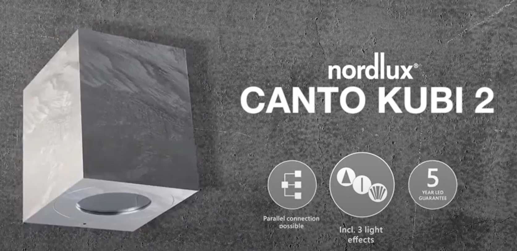 Nordlux - Canto Kubi 2 Væglampe, Galv billede 4