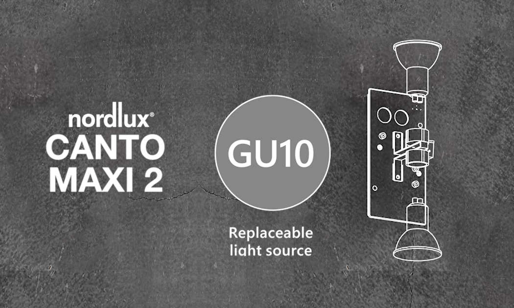 Nordlux - Canto Maxi 2 Væglampe, Rustfrit Stål billede 4