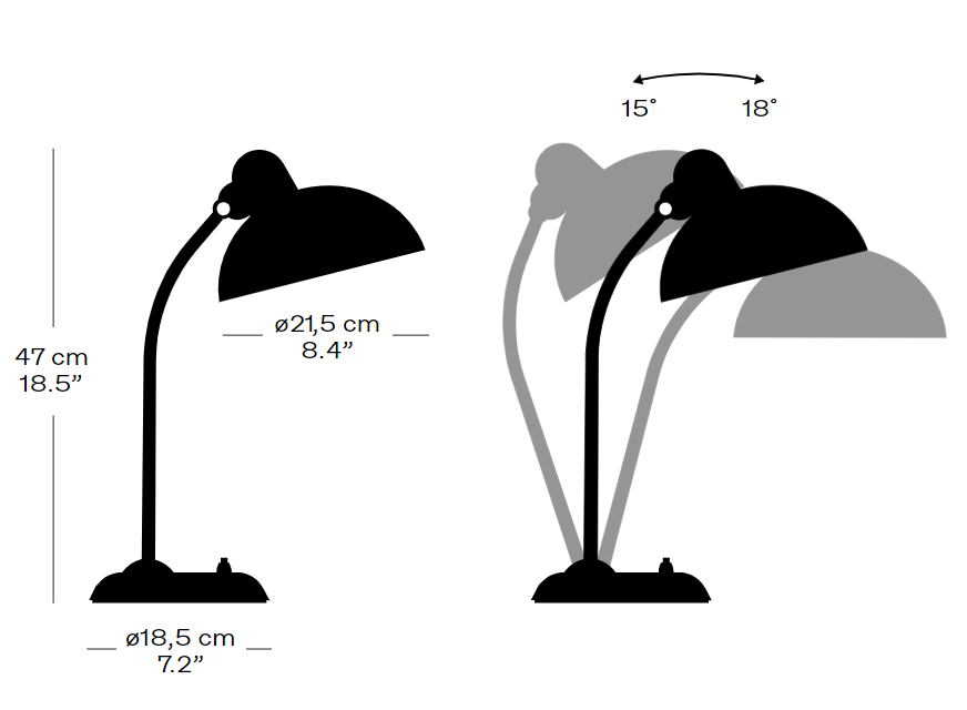 KAISER Idell™ 6556-T Bordlampe Blød Grå billede 2