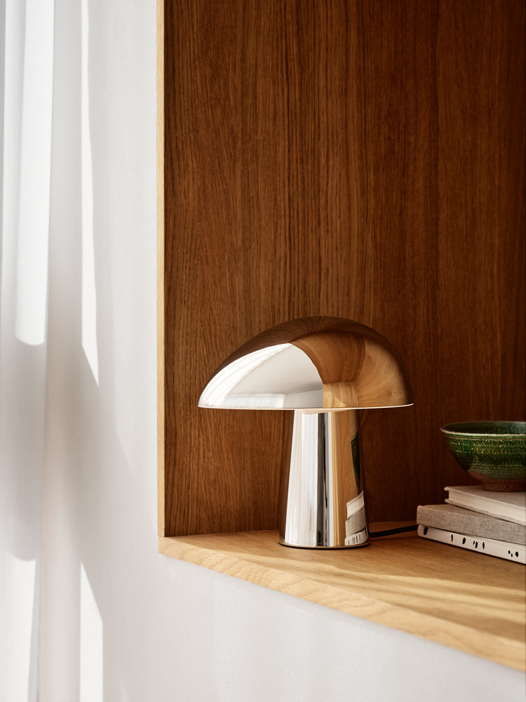 Night Owl™ Poleret Stål Bordlampe billede 3
