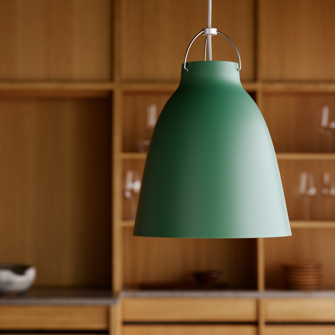 Fritz Hansen Caravaggio Matt P2 Patina Green pendel billede 3