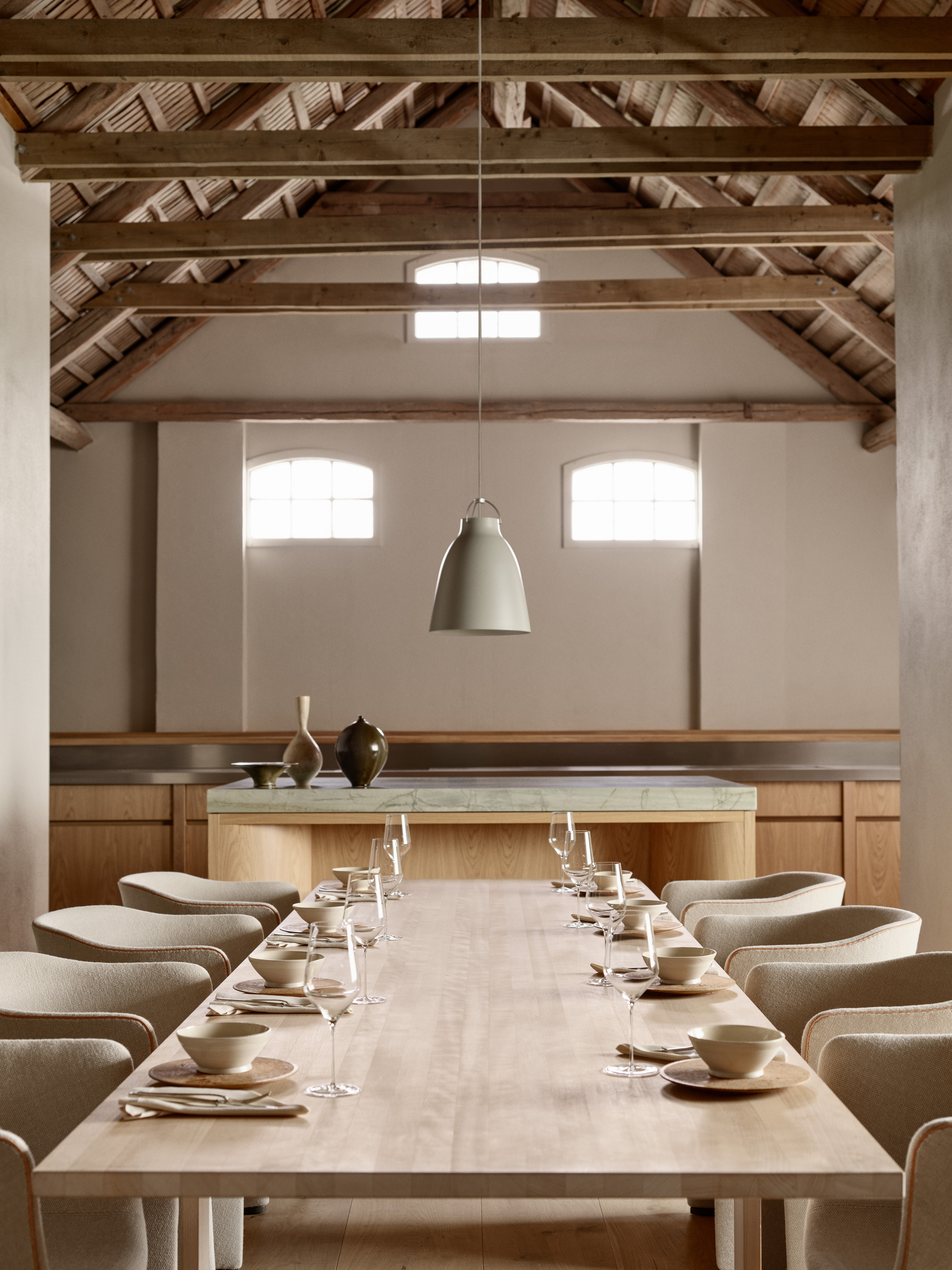Fritz Hansen Caravaggio Matt P3 Warm Grey pendel billede 3