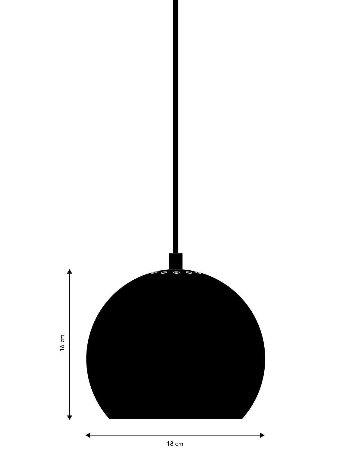 Ball Pendel Ø18 Matt Antik Messing billede 2