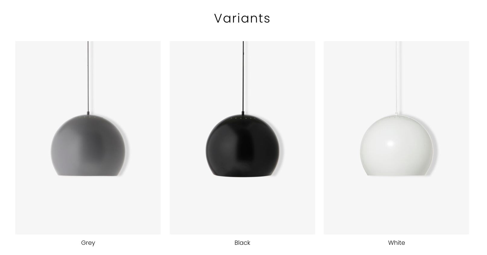 Ball Pendel Ø40 Matt Sort billede 4
