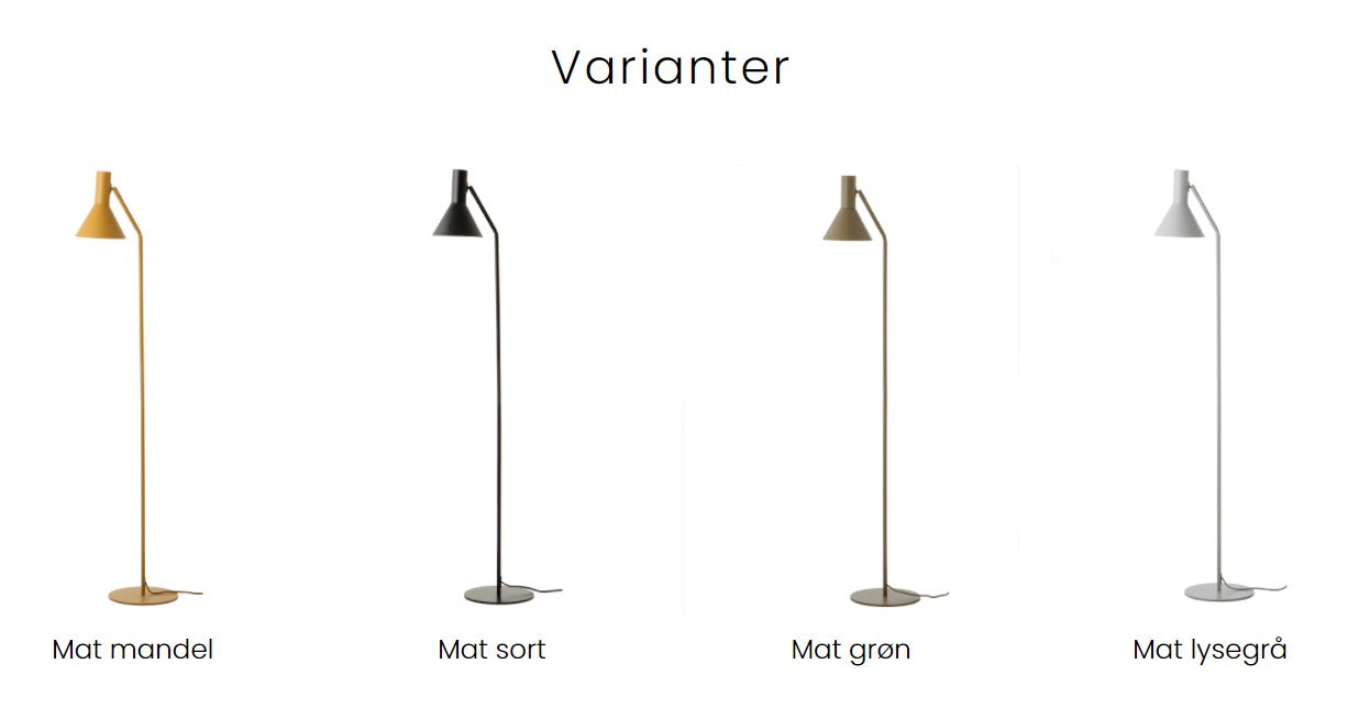 LYSS Gulvlampe Ø18 Matsort billede 4