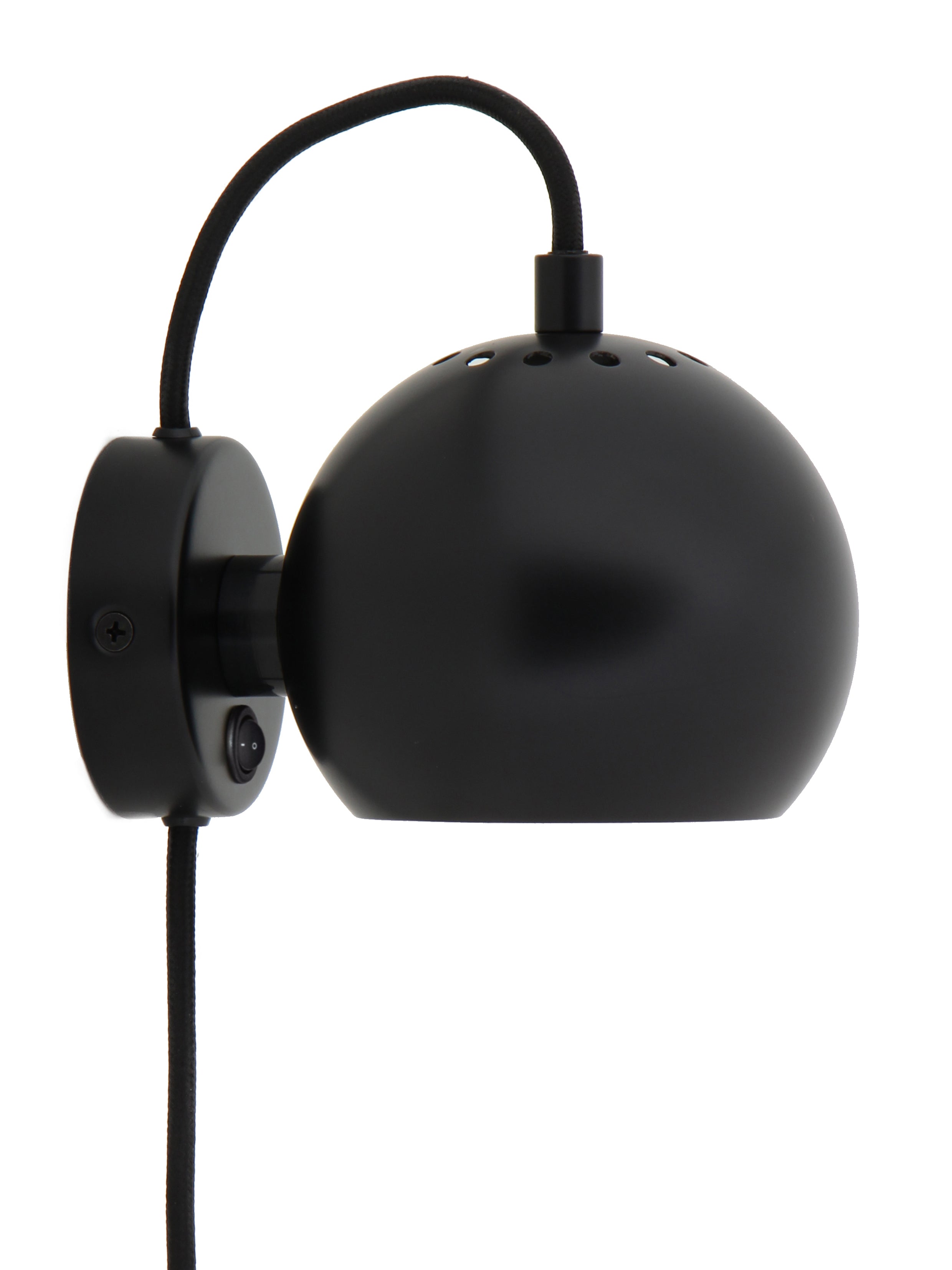 Ball Ø12 Væglampe Matt Black billede 1