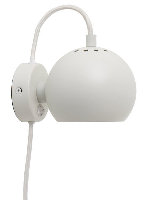 Ball Ø12 Væglampe Matt White billede 1
