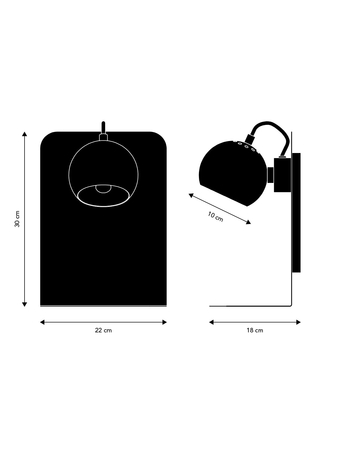 Frandsen - Ball USB Ø12 Væglampe, Matt Lysegrå billede 2
