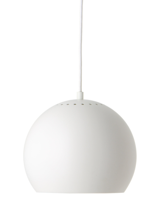 Ball Pendel Ø25 Matt Hvid billede 1